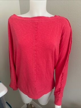 Caslon Coral Boatneck Long-Sleeve Top